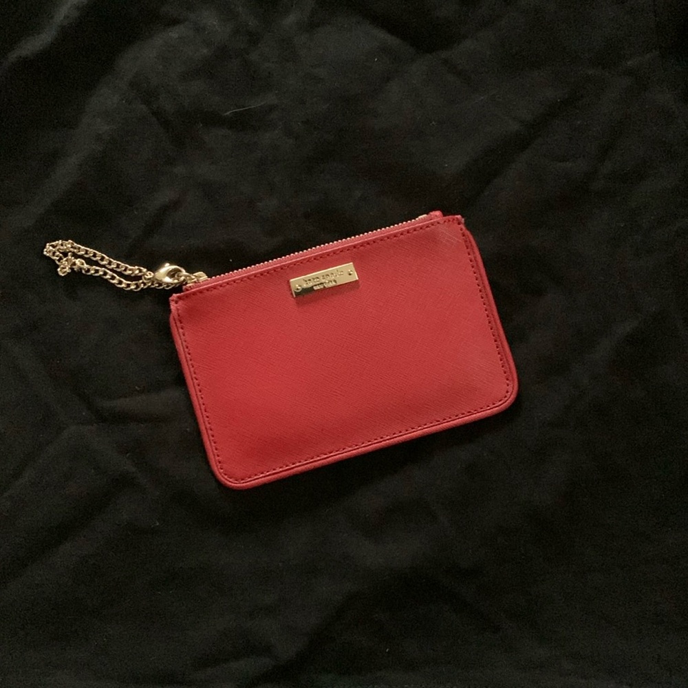Red Leather Chain Wallet